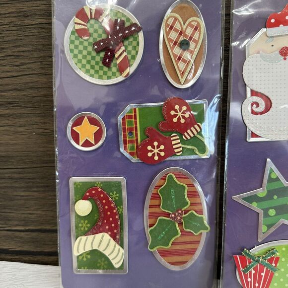 Craft Stickers Handmade 3D Decorative Christmas Santa Snowman Scrapbooking NEW - Picture 2 of 5